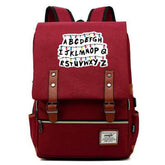 Stranger Things Backpack College School Bag Laptop Daypack(Black USB) - ACcosplay